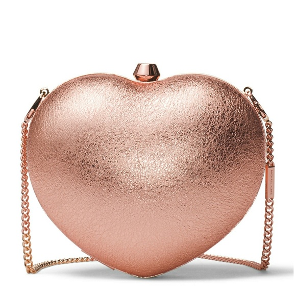 New! MICHAEL KORS Heart Leather Clutch Crossbody - Picture 2 of 5